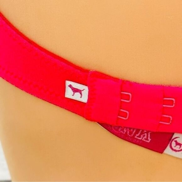 Victoria's Secret Bra Sz.32A Neon Pink Wear Everywhere Demi Push-up By Pink - Picture 5 of 10